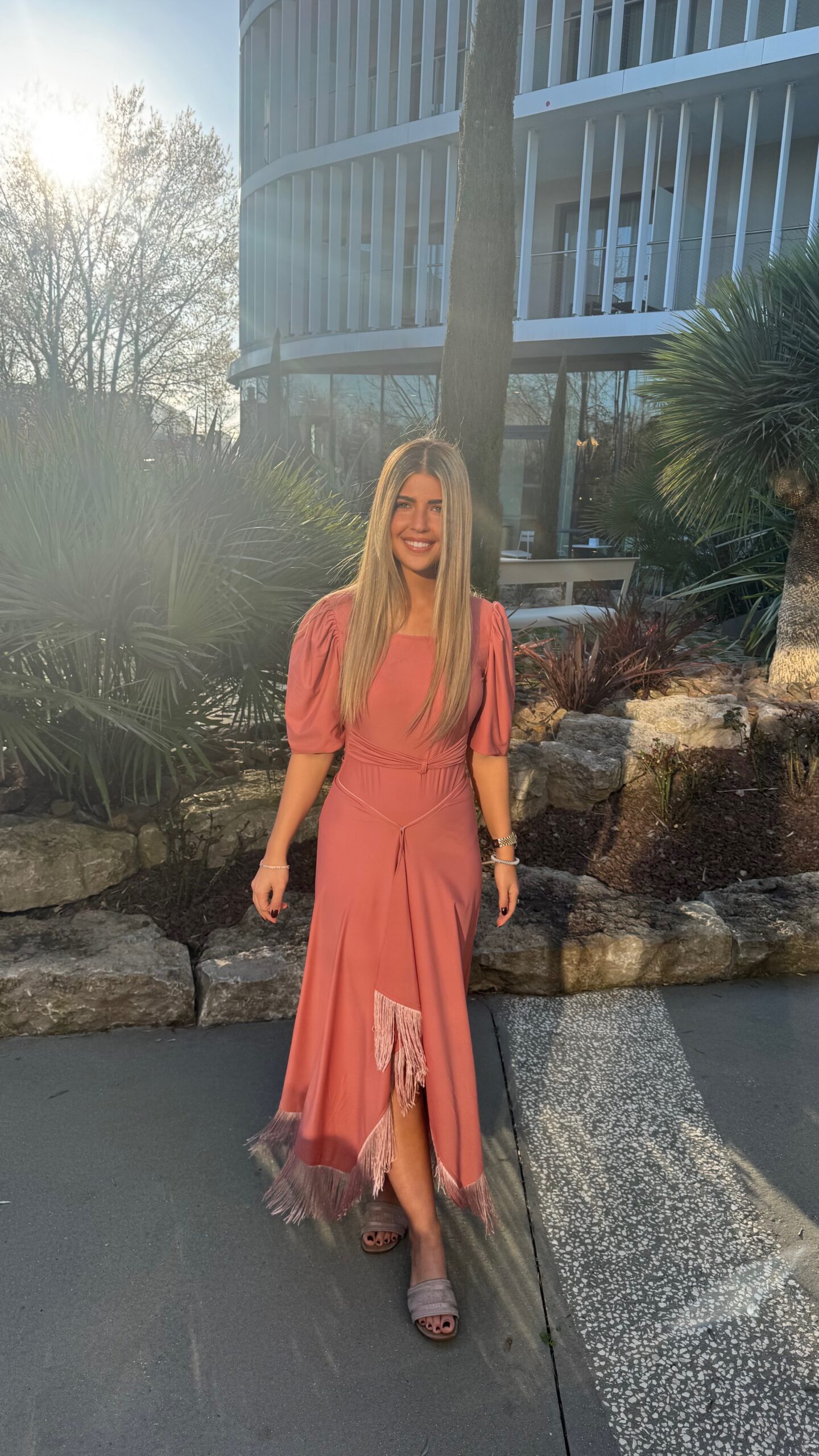 Maillot de bain tsniout frange femme Tehora Riviera Coral avec jupe couvrante